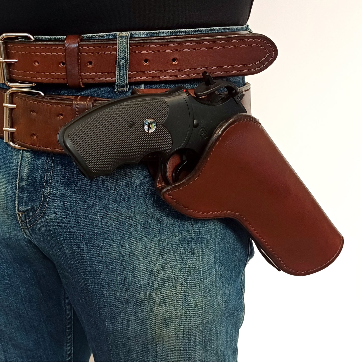 Custom leather holster for Colt Python 357 revolver custom barrel and style (Made to order)