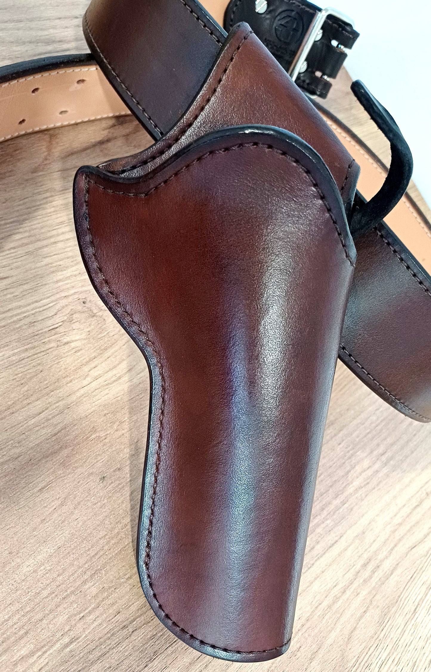 Custom leather holster for Colt Python 357 revolver custom barrel and style (Made to order)