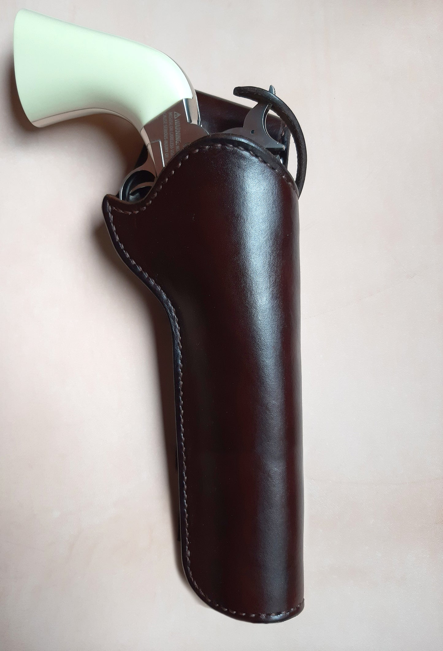 leather holster for single action revolvers Colt SAA, custom barrel Cross Draw with a small angle (Made to order)