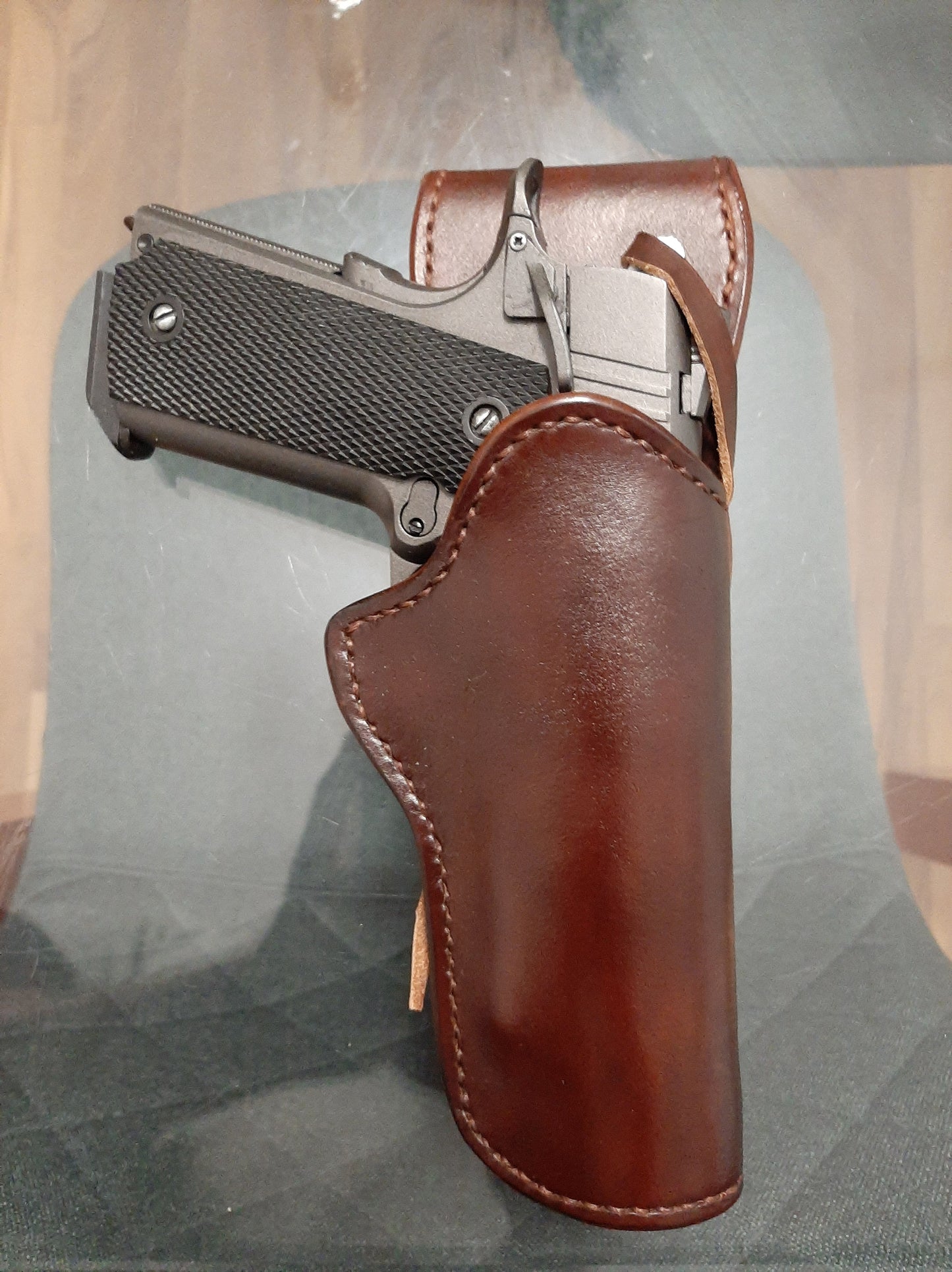 Leather Holster for Colt 1911 Western style with leg tie (Made to order)