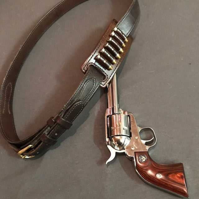 Leather Cartridge holder 6 Loops for custom belt (Made to order)