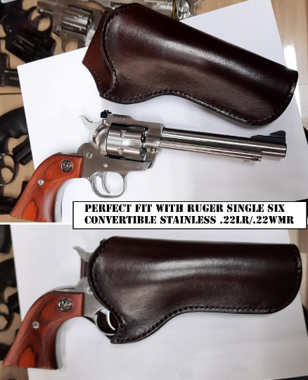 leather holster for single action revolvers Colt, Ruger, Uberti, Umarex custom barrel Traditional style (Made to order)