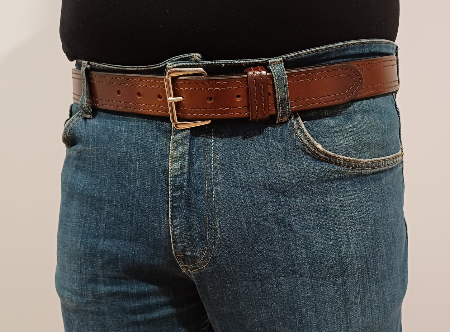 leather Gun Belt 1,5 inch width   (Made to order)