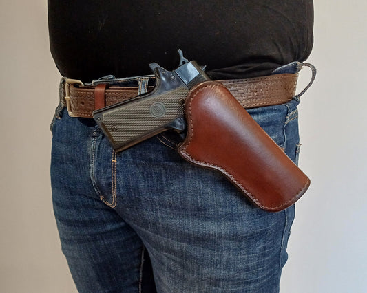 Custom Leather Holster for Colt 1911 Western style Cross Draw (Made to order)