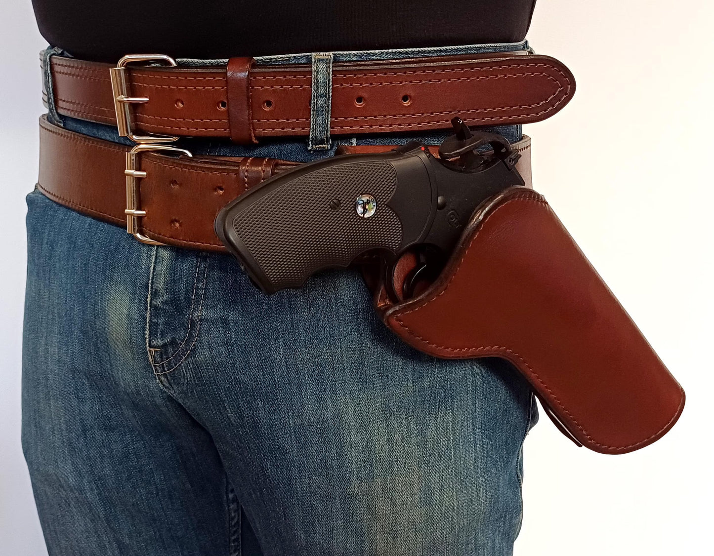 Handmade Leather Holster for Colt Python 357 Revolver