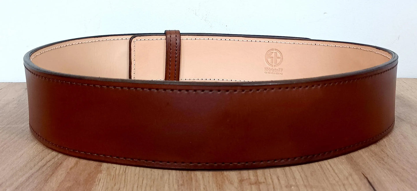 leather Western Gun Belt 2.5" width for two holsters, 18 loops   (Made to order)