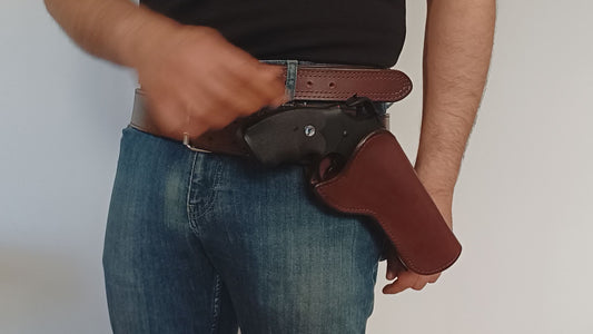 Handmade Leather Holster for Colt Python 357 Revolver